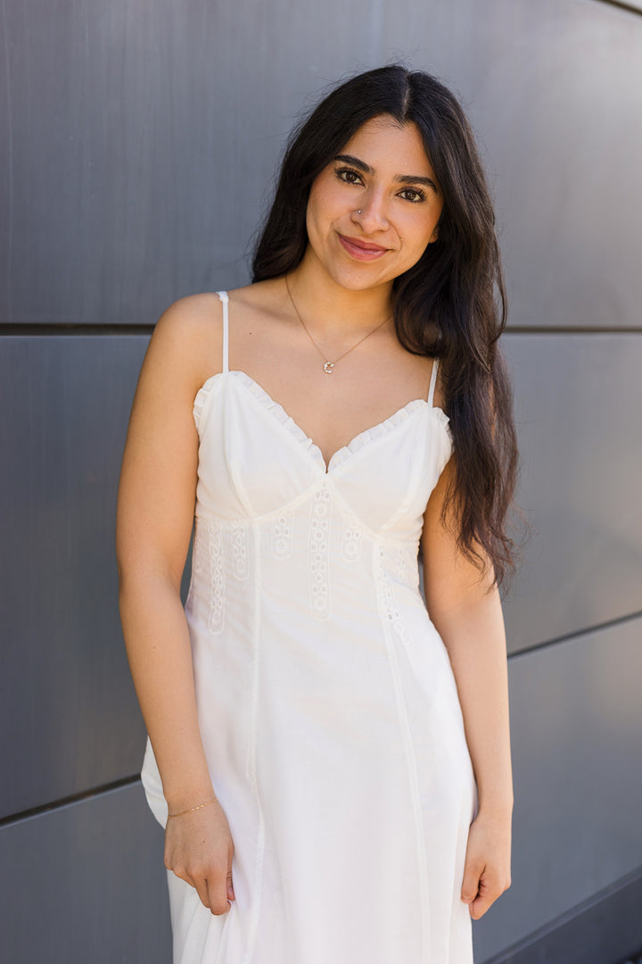 The Cape Cod White Eyelet Maxi Dress