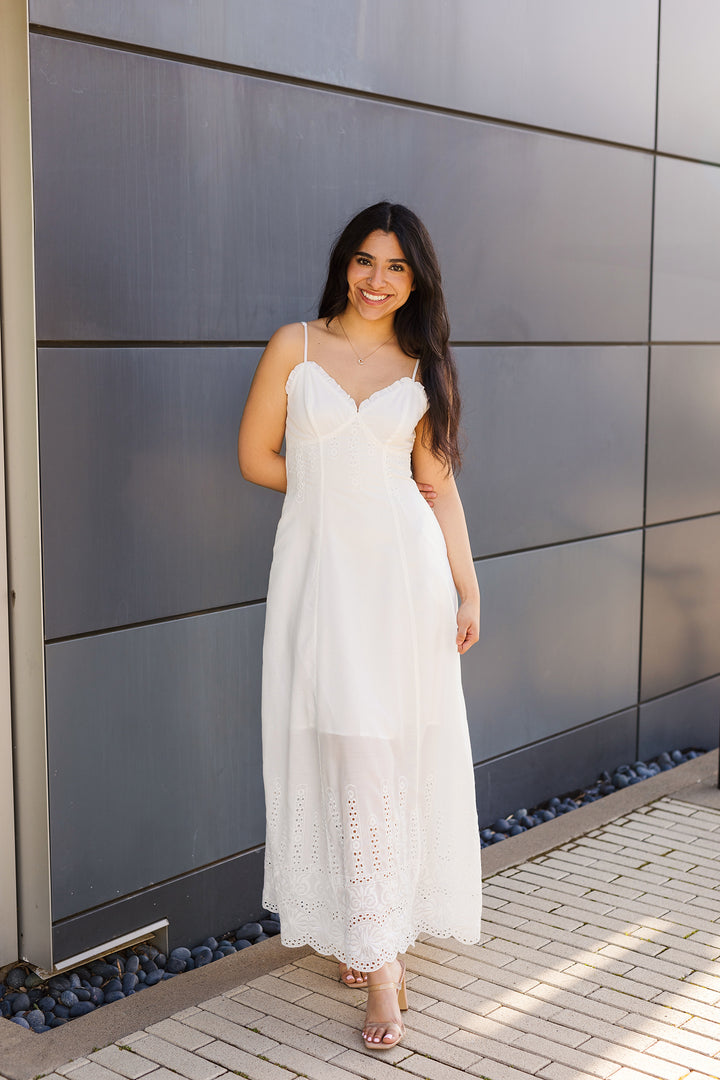 The Cape Cod White Eyelet Maxi Dress