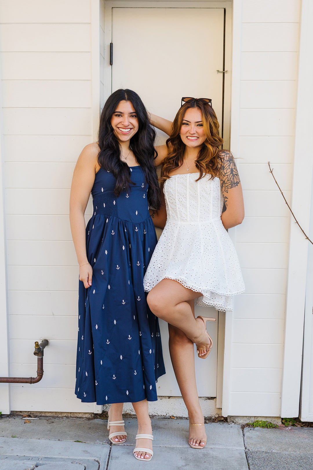 The Setting Seas Navy Midi Dress