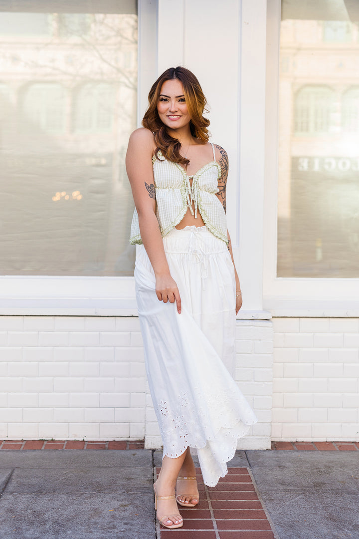 The Fresh Meadow Tie Front Tank Top