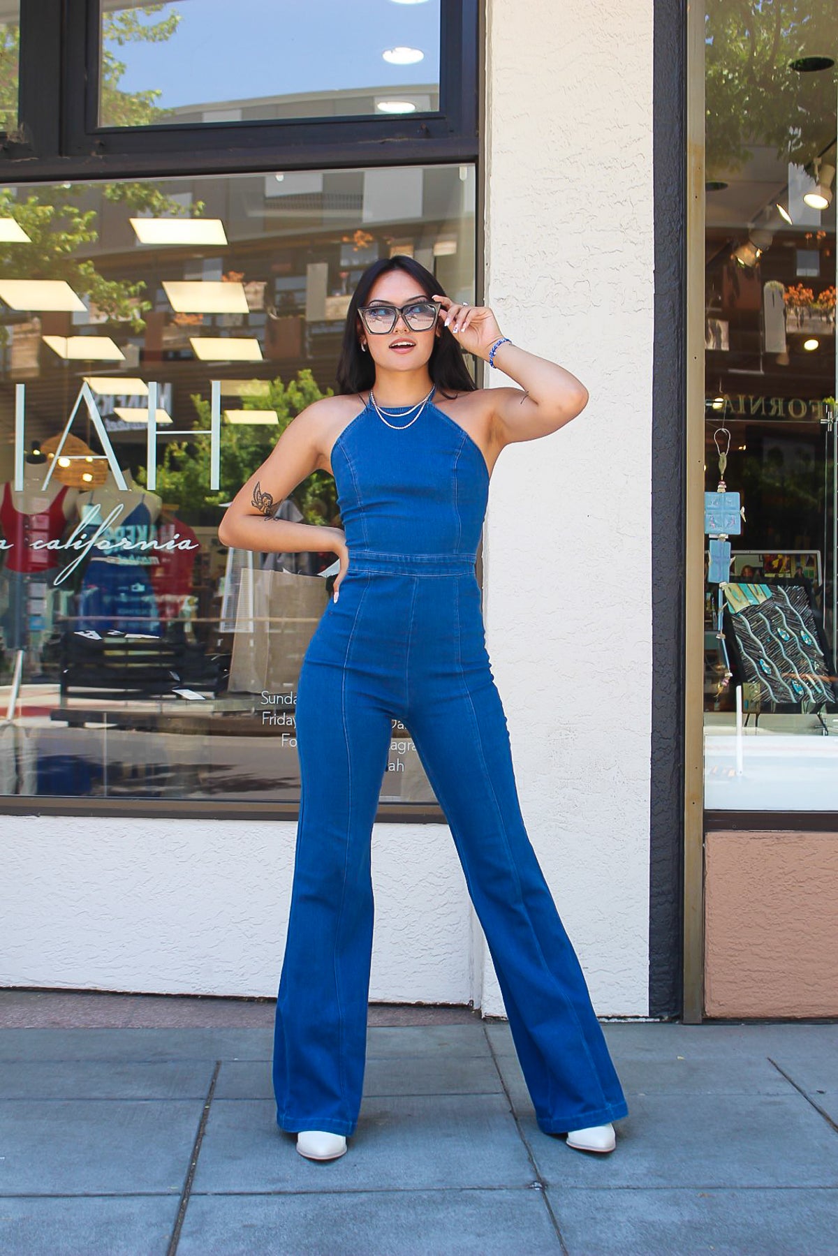 The If You Please Indigo Blue Denim Jumpsuit