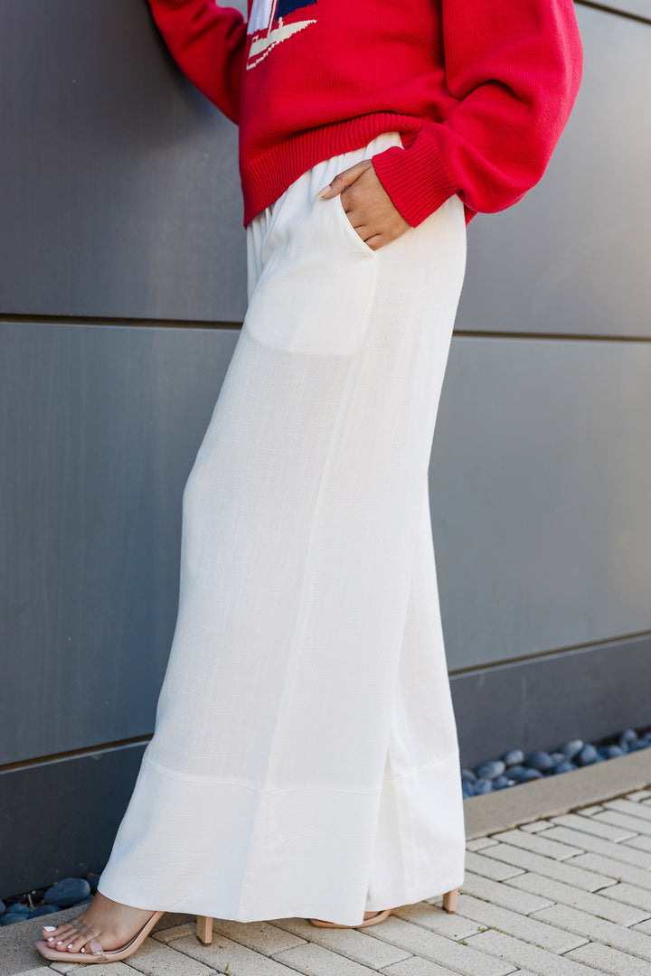 The Beachy Keen White Linen Pants