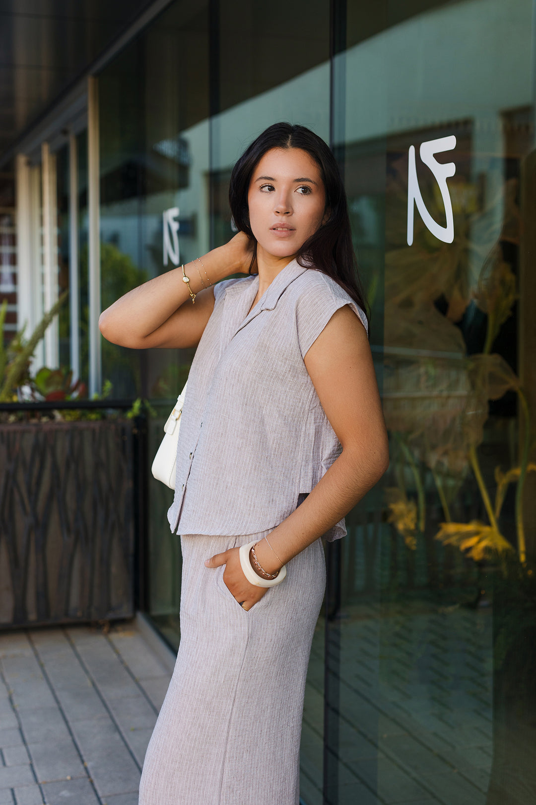 The Beach Bound Striped Short Sleeve Top