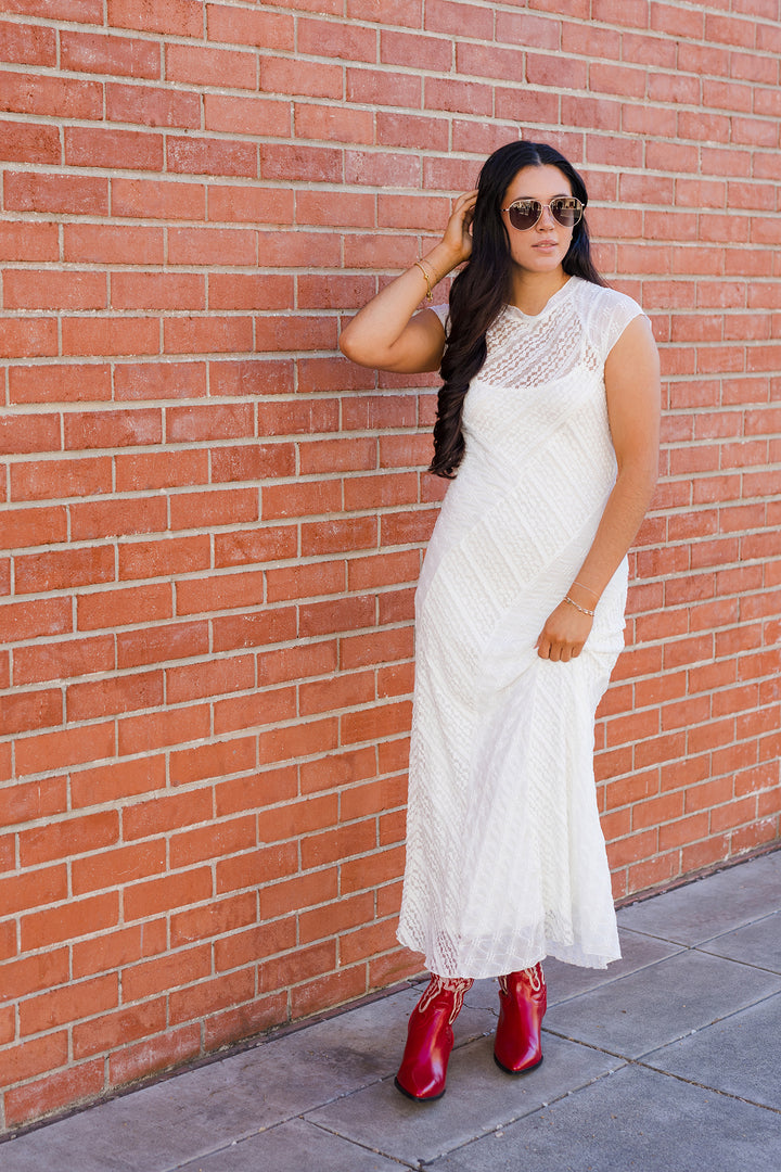 The Delicate Charm Lace Maxi Dress