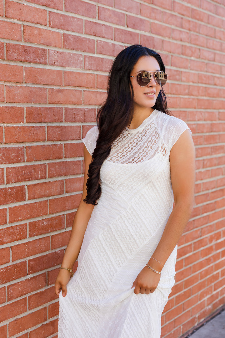 The Delicate Charm Lace Maxi Dress