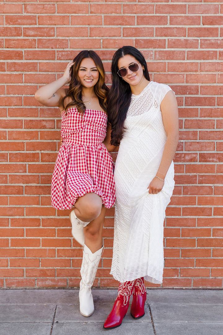 The Strawberry Fields Red Gingham Mini Dress