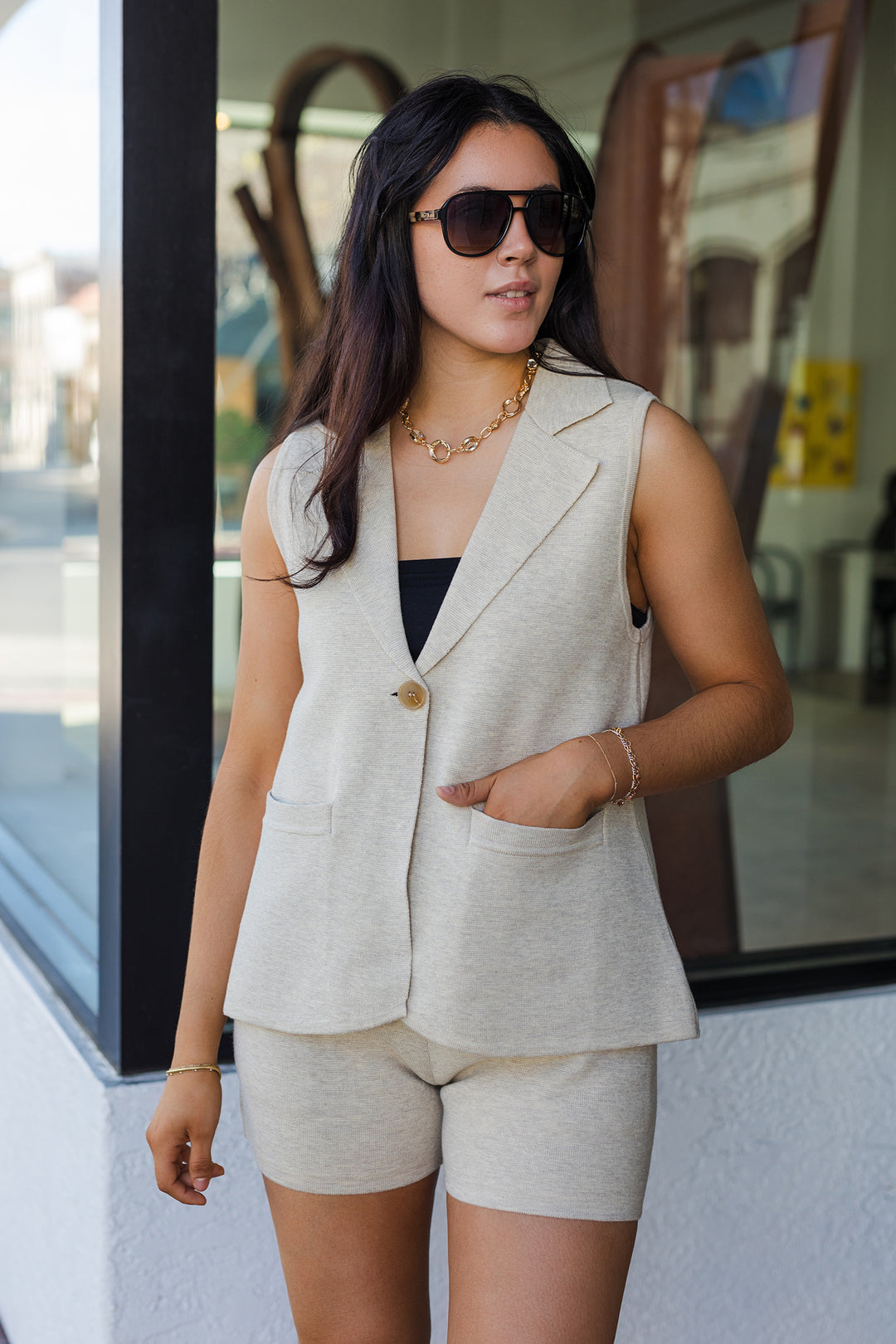 The Effortless Executive Blazer and Shorts Set