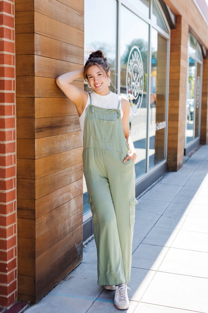 The Gilded Sage Wide Leg Overalls