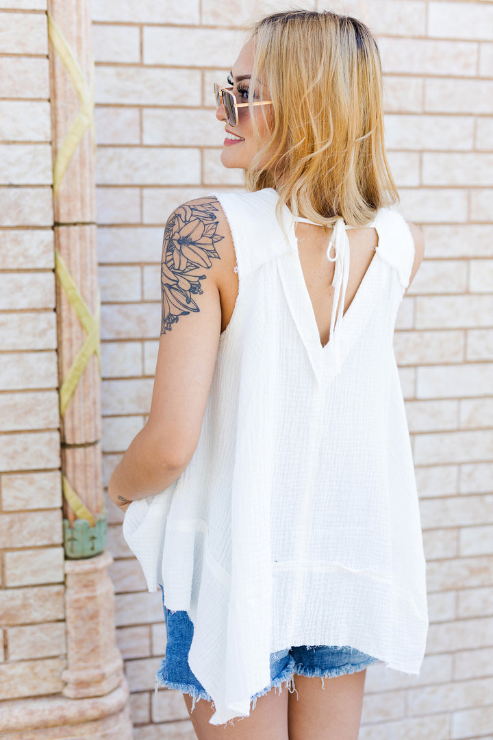 The Sweet Nothings White Sleeveless Top