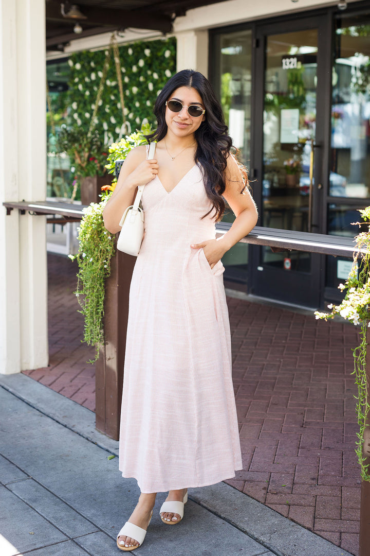 The Drift Away Striped Linen Maxi Dress