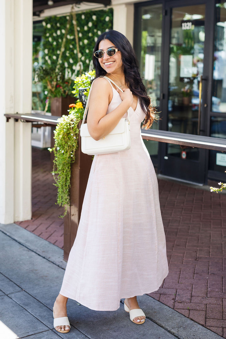 The Drift Away Striped Linen Maxi Dress