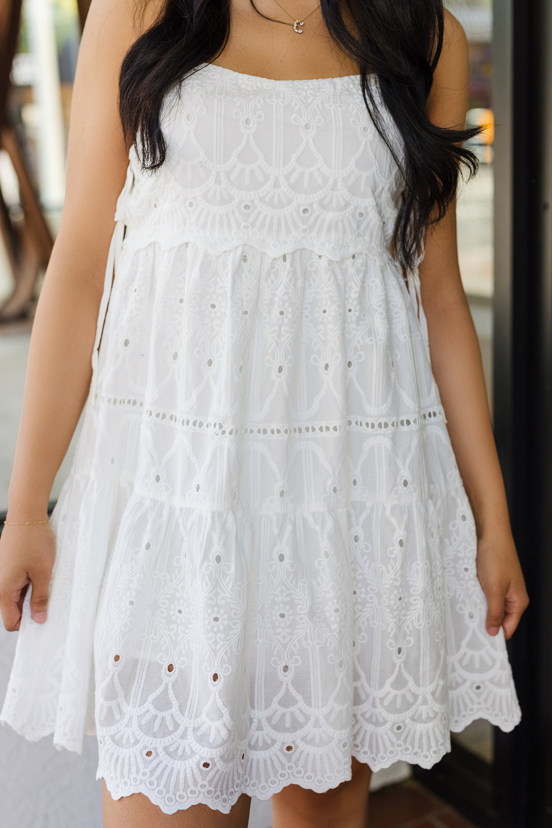 The Poolside Paradise Embroidered Mini Dress
