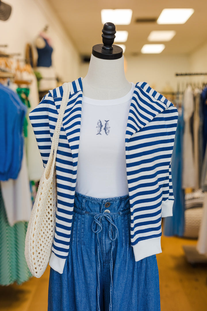 The Off Duty Striped Long Sleeve Top