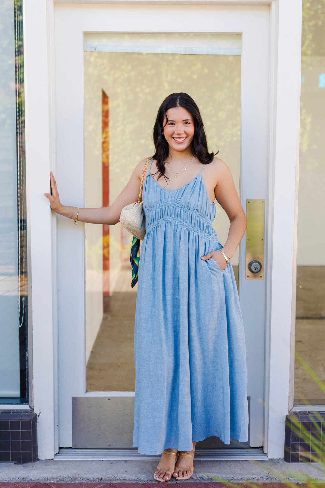 The Porch Chats Sleeveless Maxi Dress