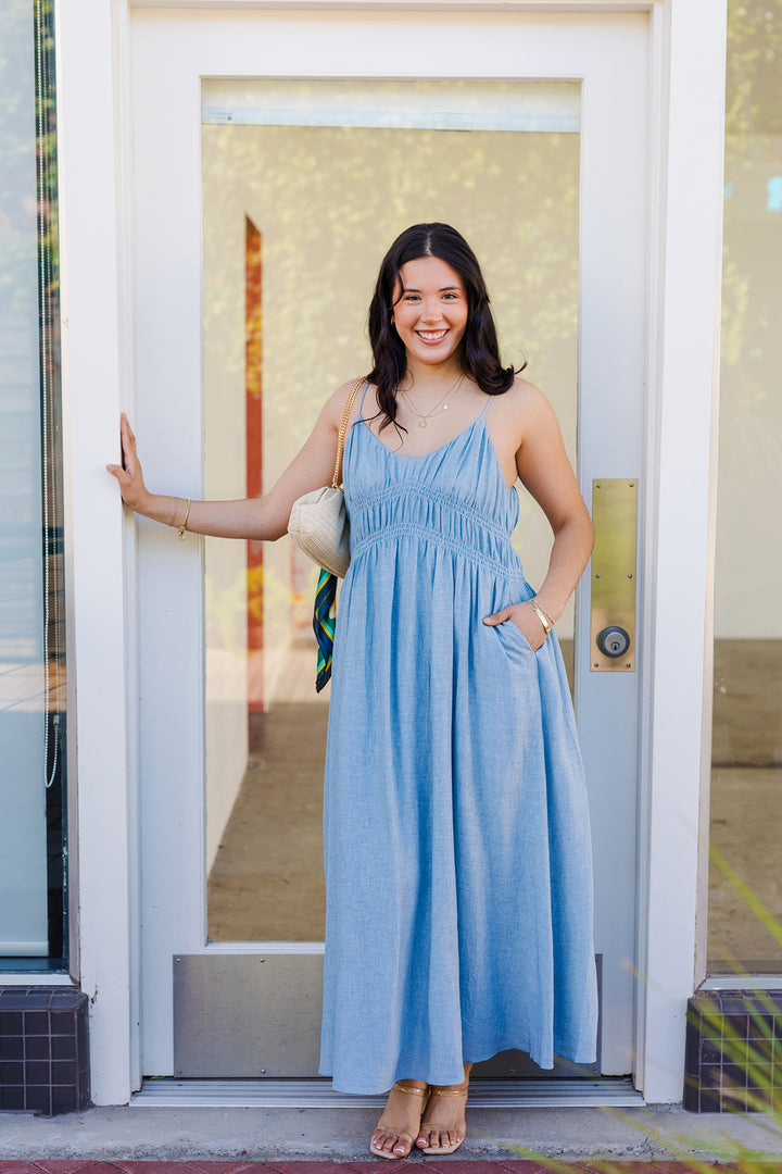 The Porch Chats Sleeveless Maxi Dress