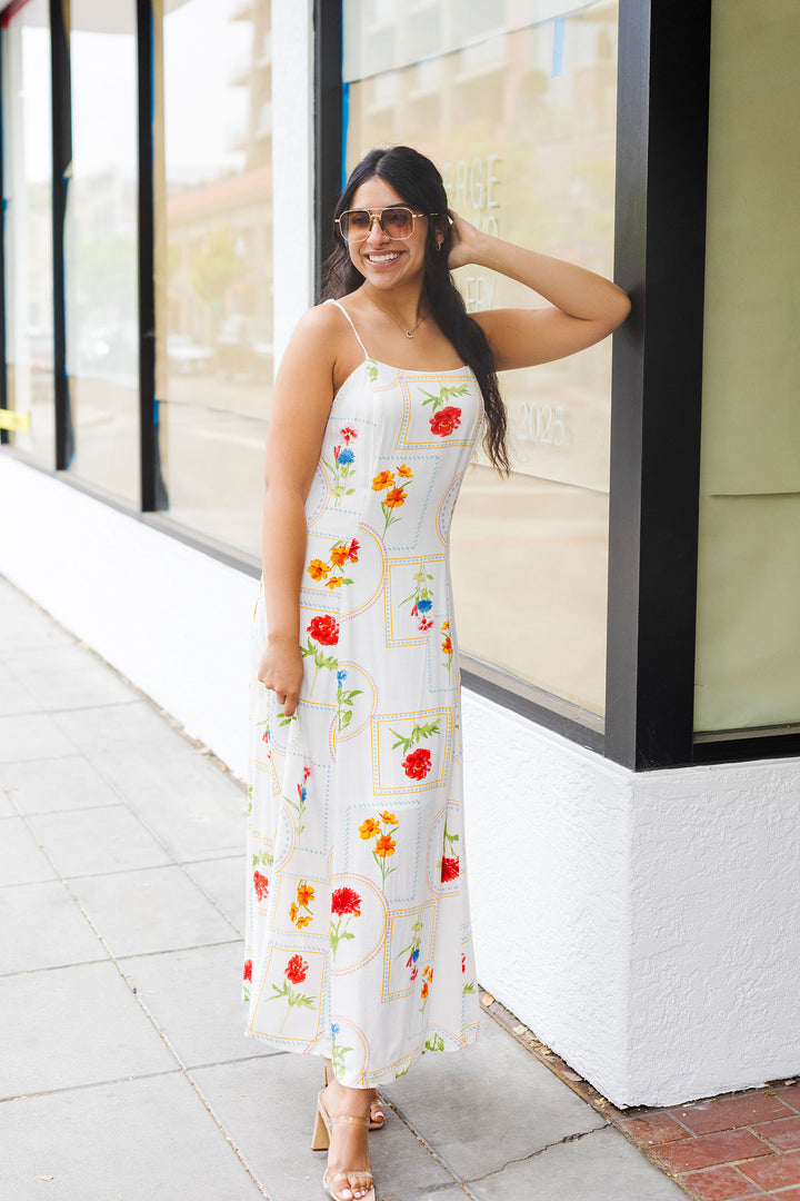 The Gallery Bloom Open Back Maxi Dress