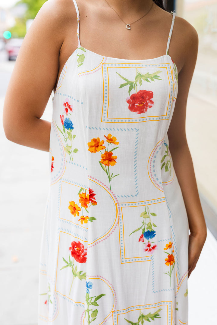 The Gallery Bloom Open Back Maxi Dress