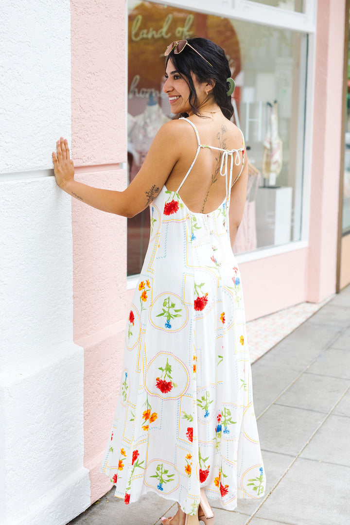 The Gallery Bloom Open Back Maxi Dress