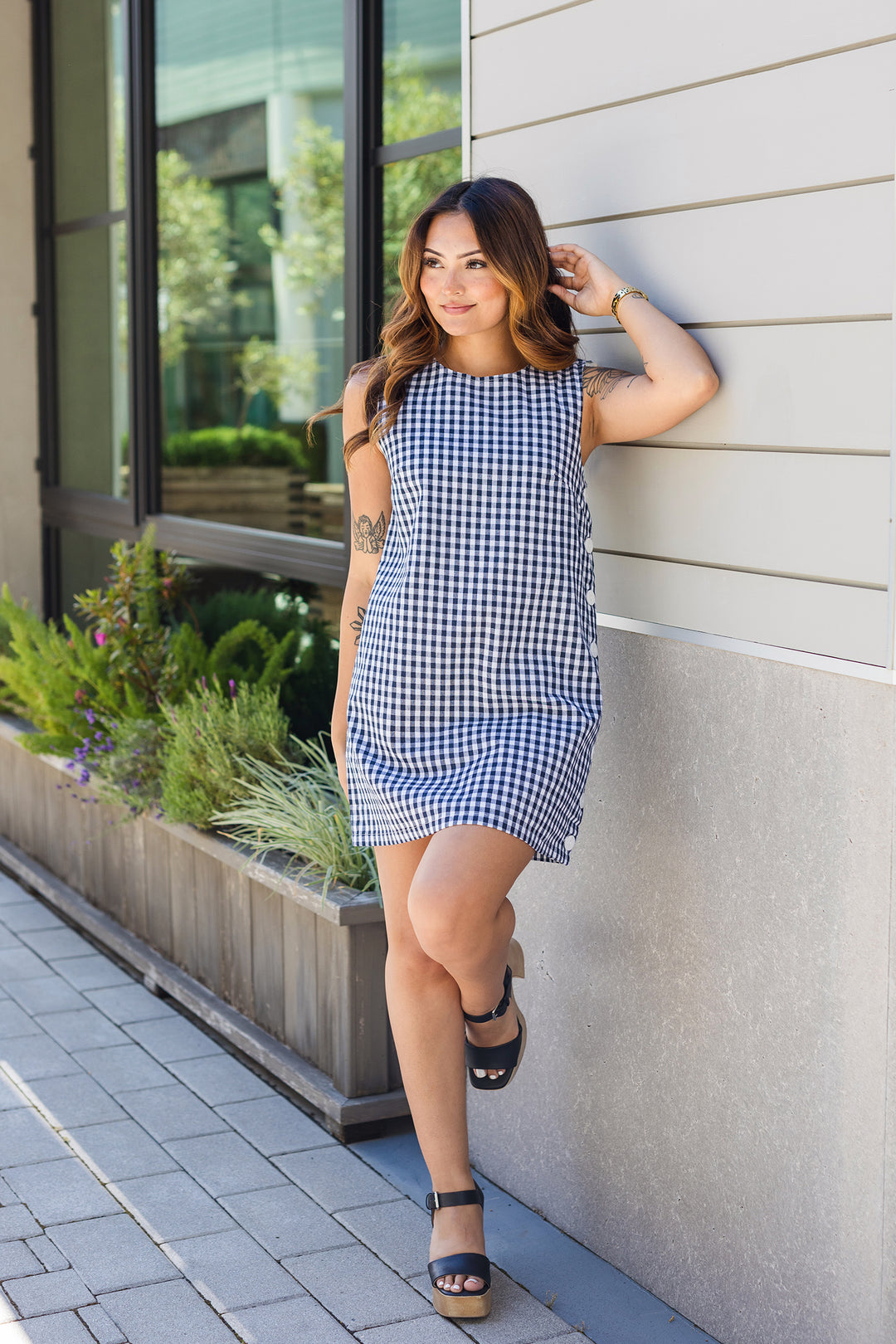 The Snap Decision Gingham Mini Dress