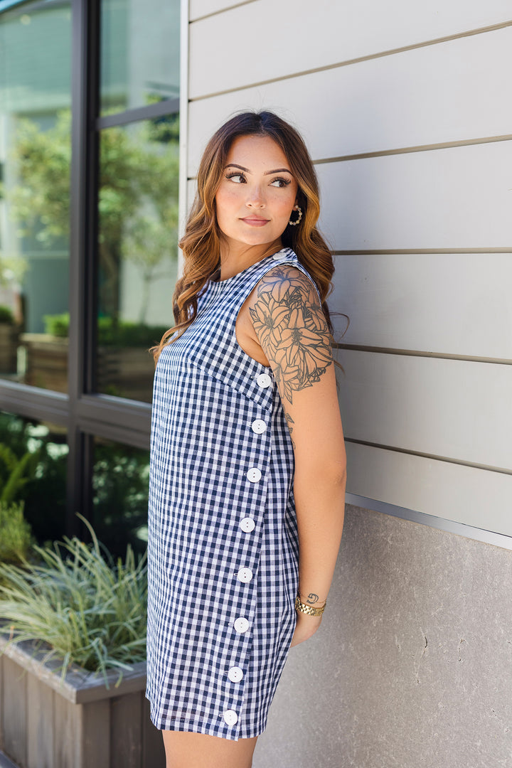 The Snap Decision Gingham Mini Dress