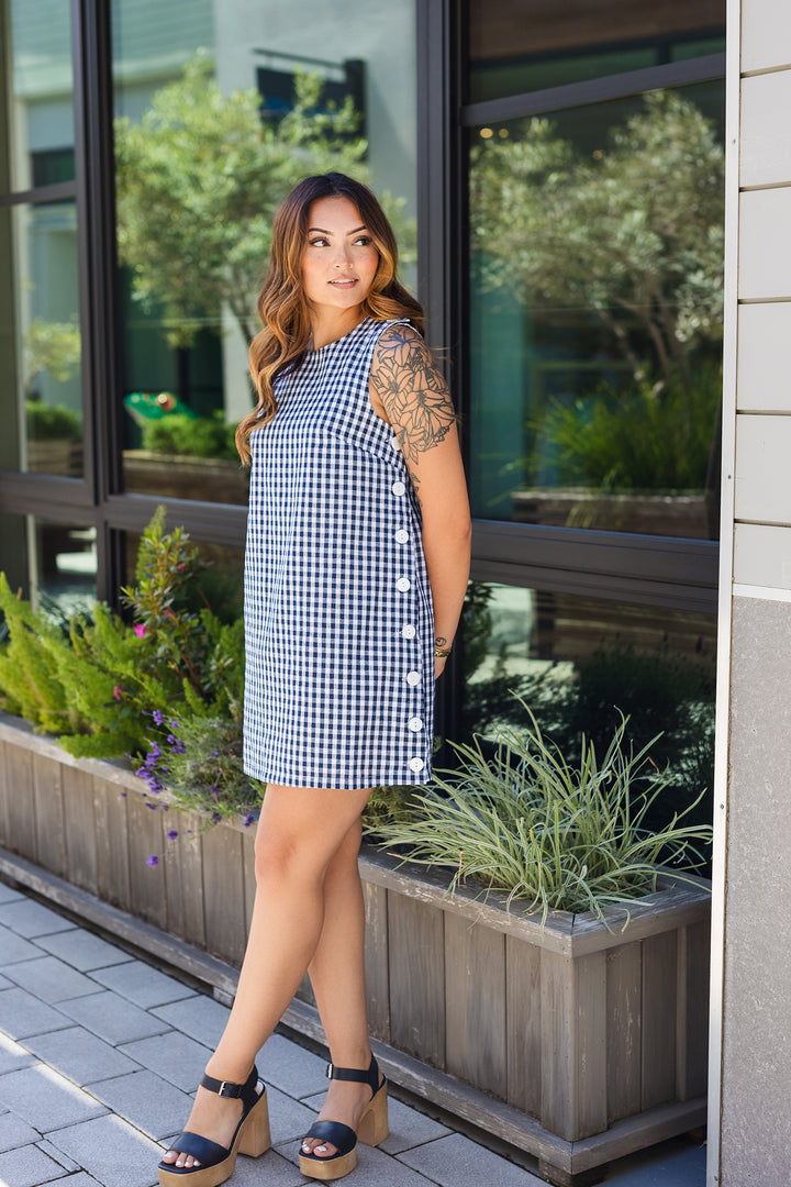 The Snap Decision Gingham Mini Dress