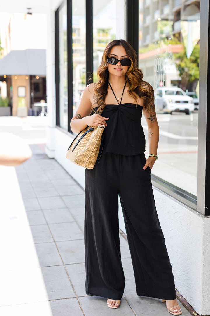 The Back at It Twist Front Halter Top
