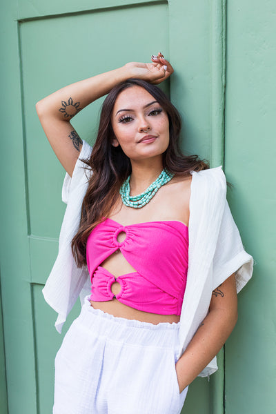 The Beckham Double Ring Strapless Top