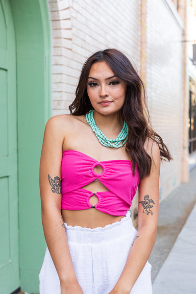 The Beckham Double Ring Strapless Top