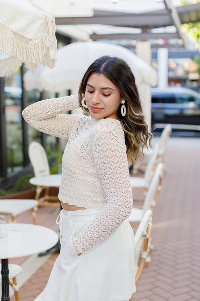 The Lyla White High Rise Pleated Shorts