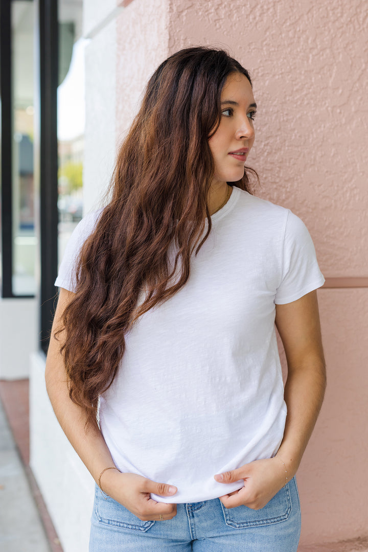 The Line By Line Cotton Tee