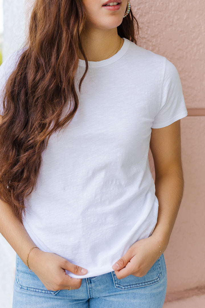 The Line By Line Cotton Tee