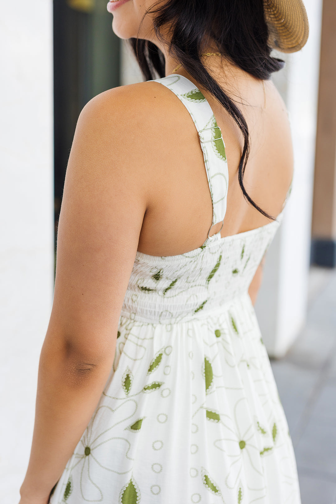The Falling For You Green Embroidered Maxi Dress