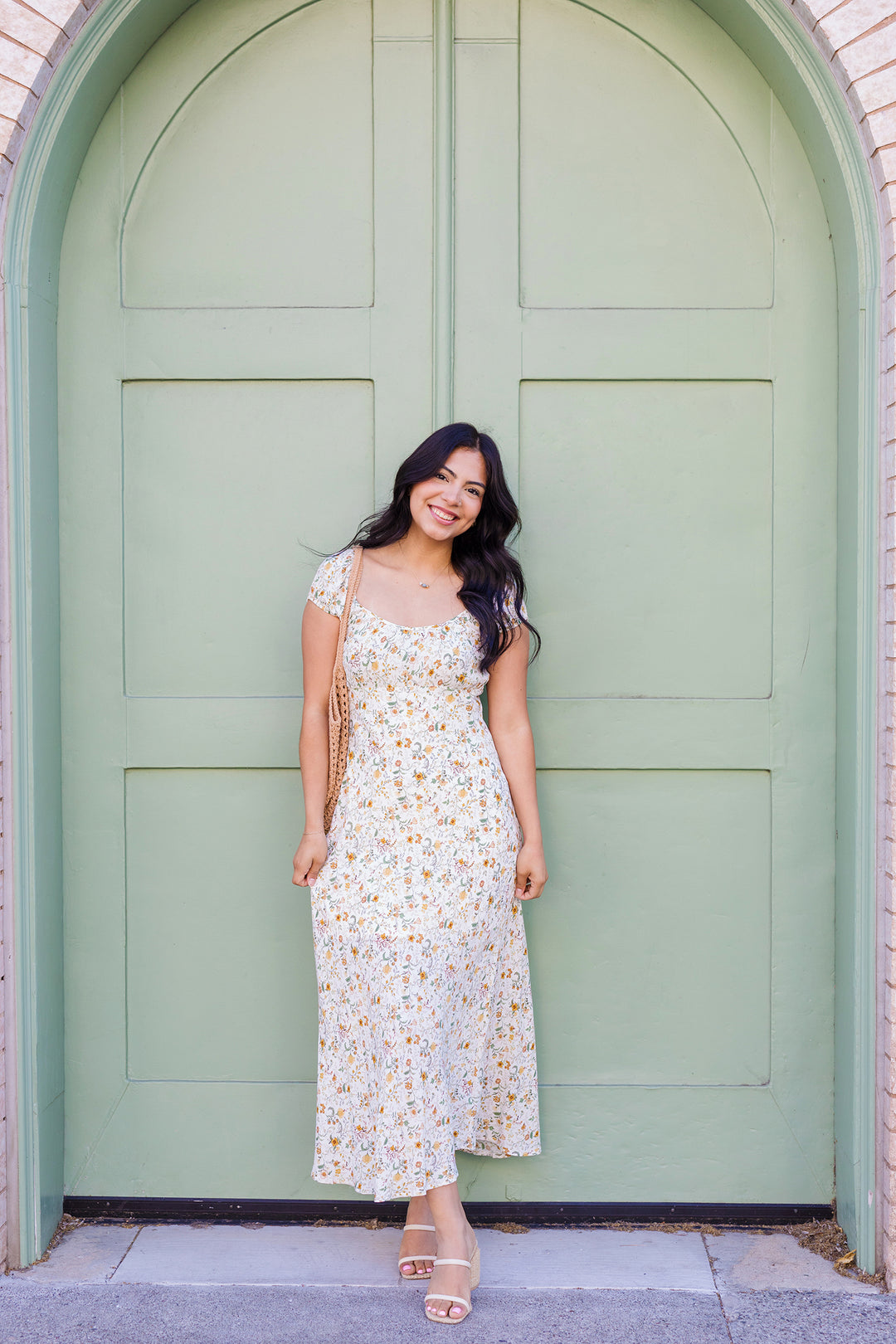 The Summer Porch Floral Print Midi Dress