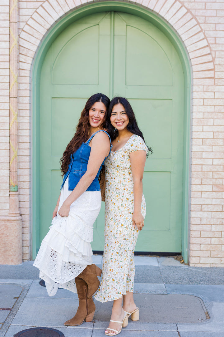 The Summer Porch Floral Print Midi Dress