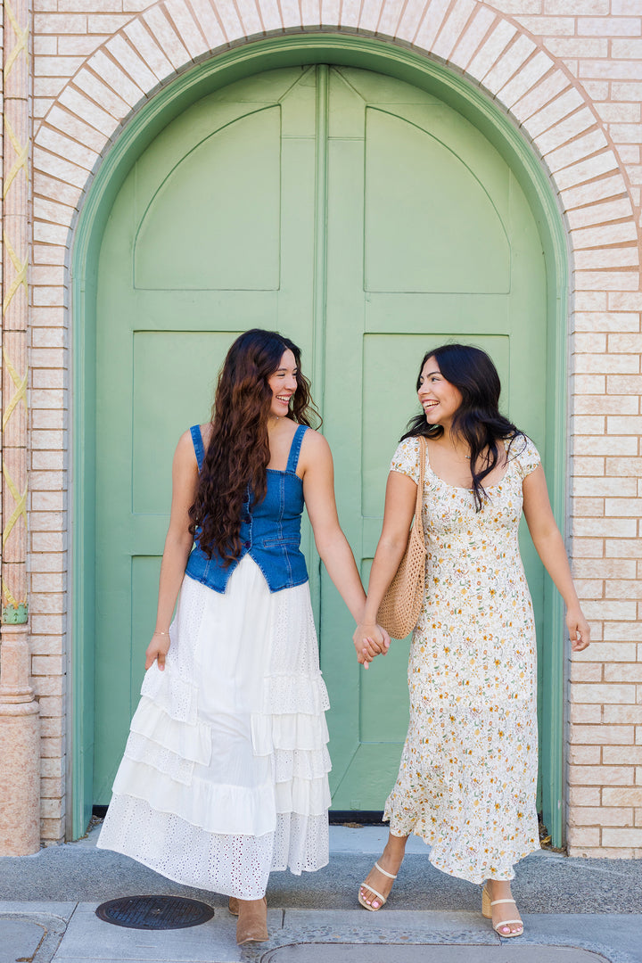 The Summer Porch Floral Print Midi Dress