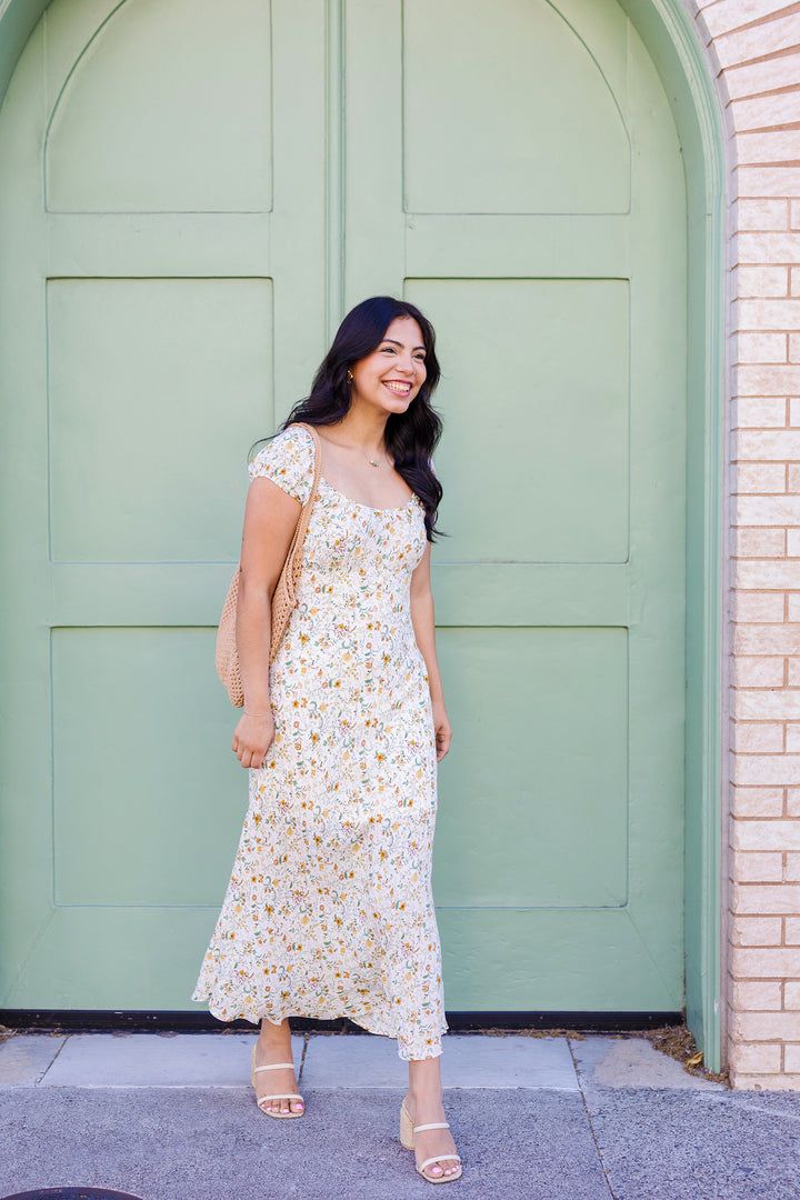 The Summer Porch Floral Print Midi Dress