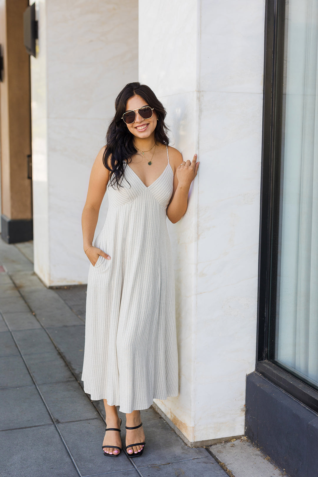 The Coco Cabana Linen Midi Dress