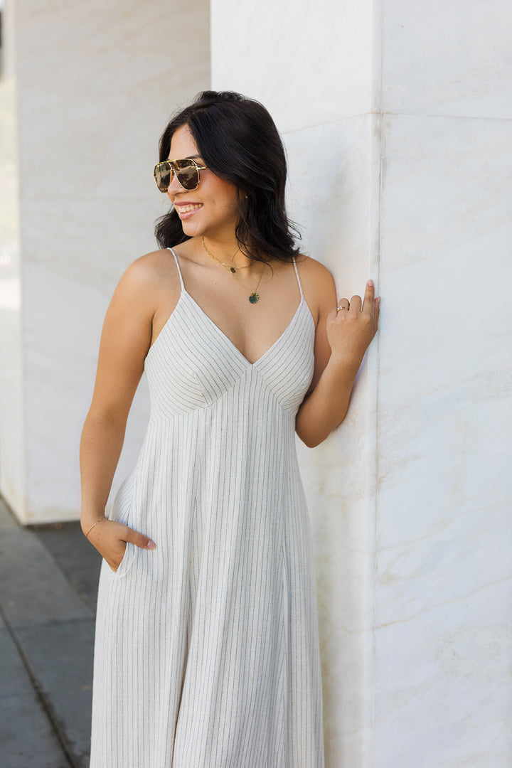 The Coco Cabana Linen Midi Dress