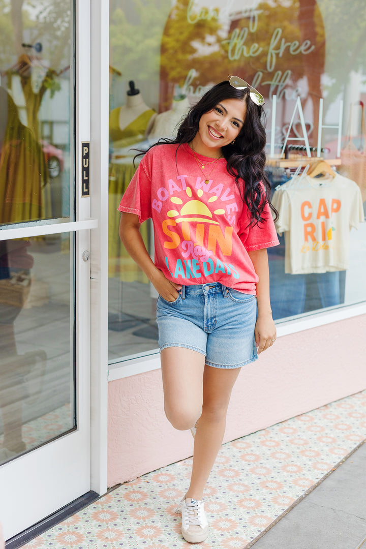 The Layla Longer Length Denim Shorts by JBD