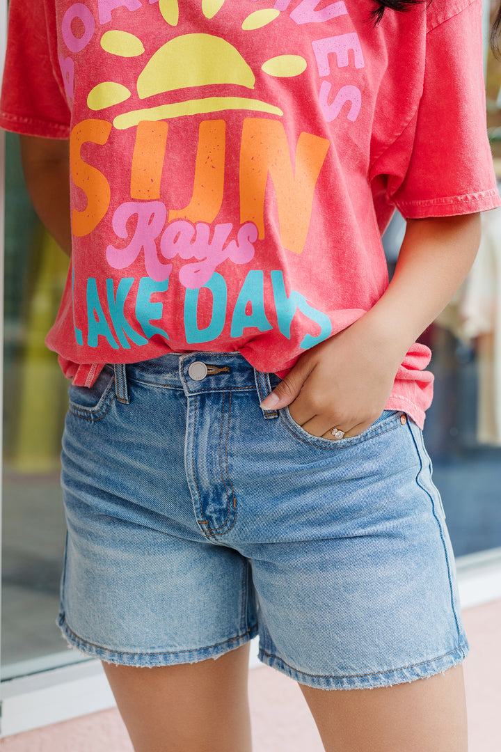 The Layla Longer Length Denim Shorts by JBD