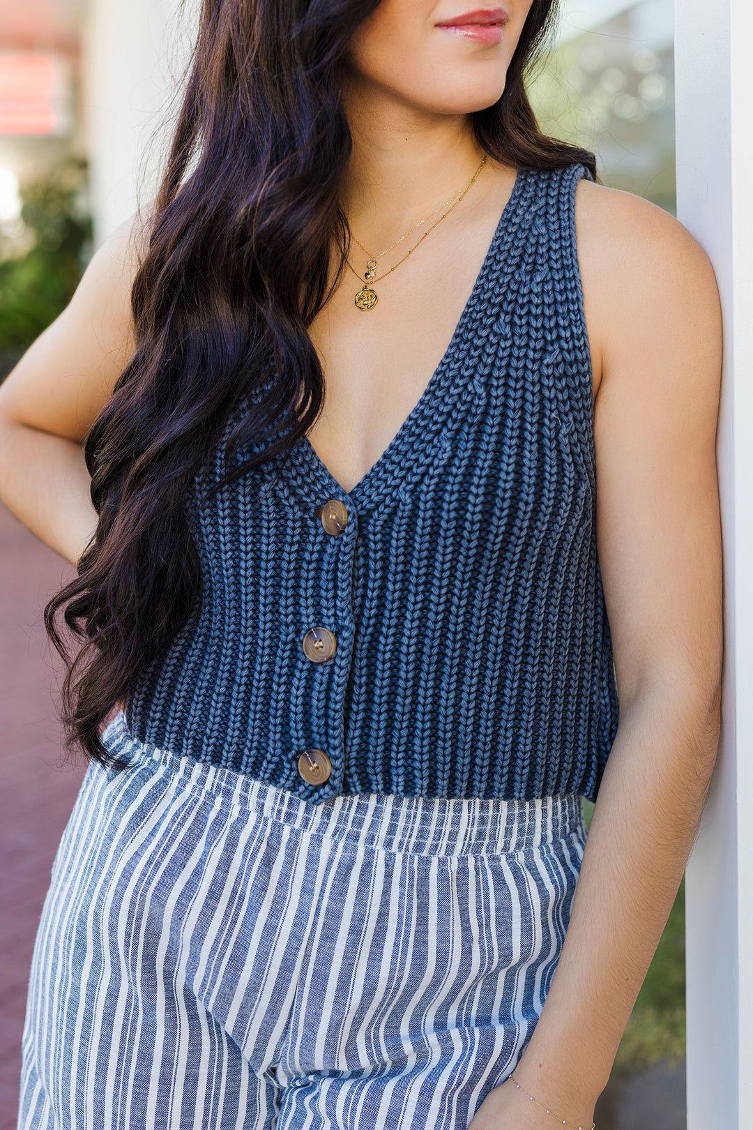 The Always On Repeat Button Down Sweater Top