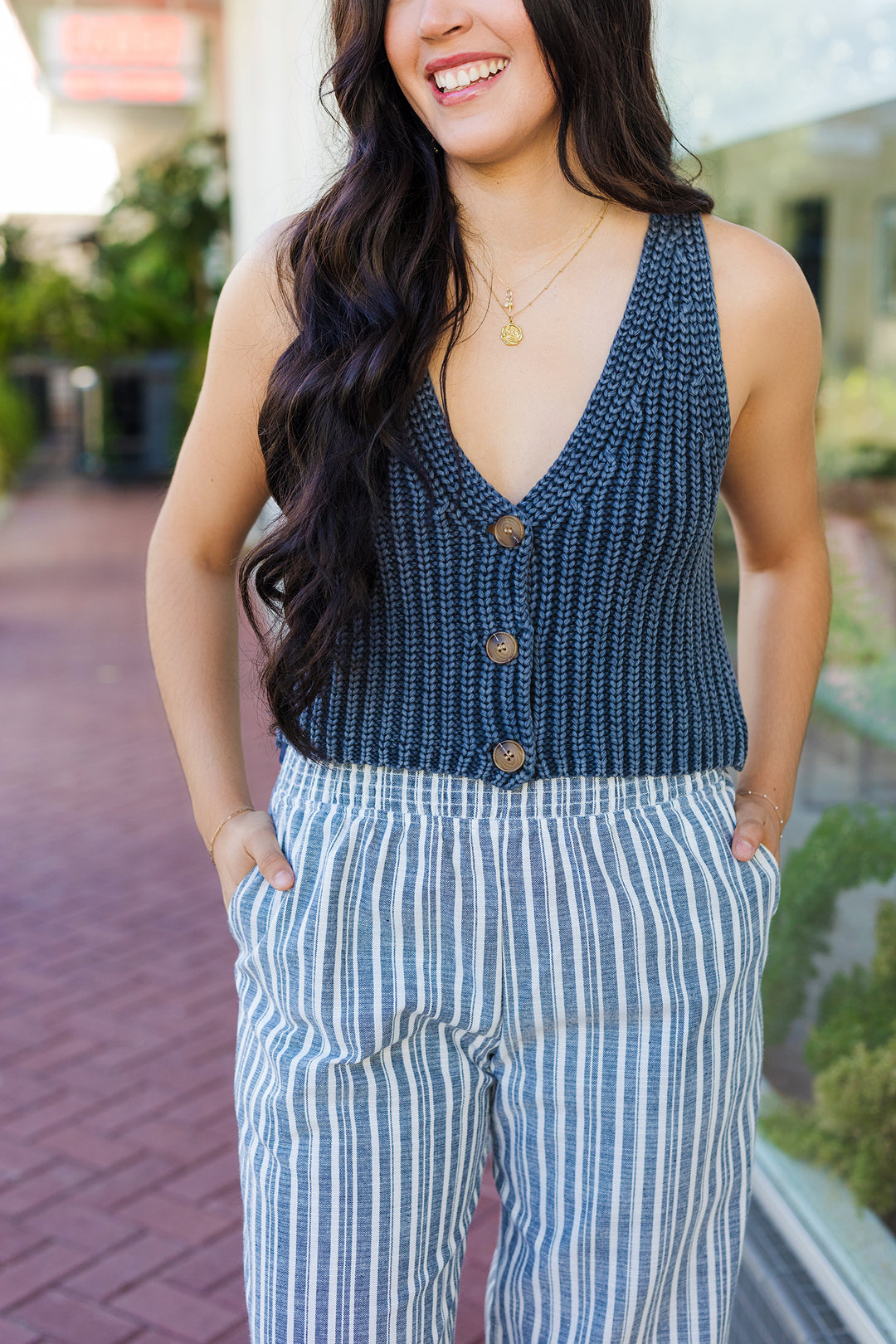 The Always On Repeat Button Down Sweater Top