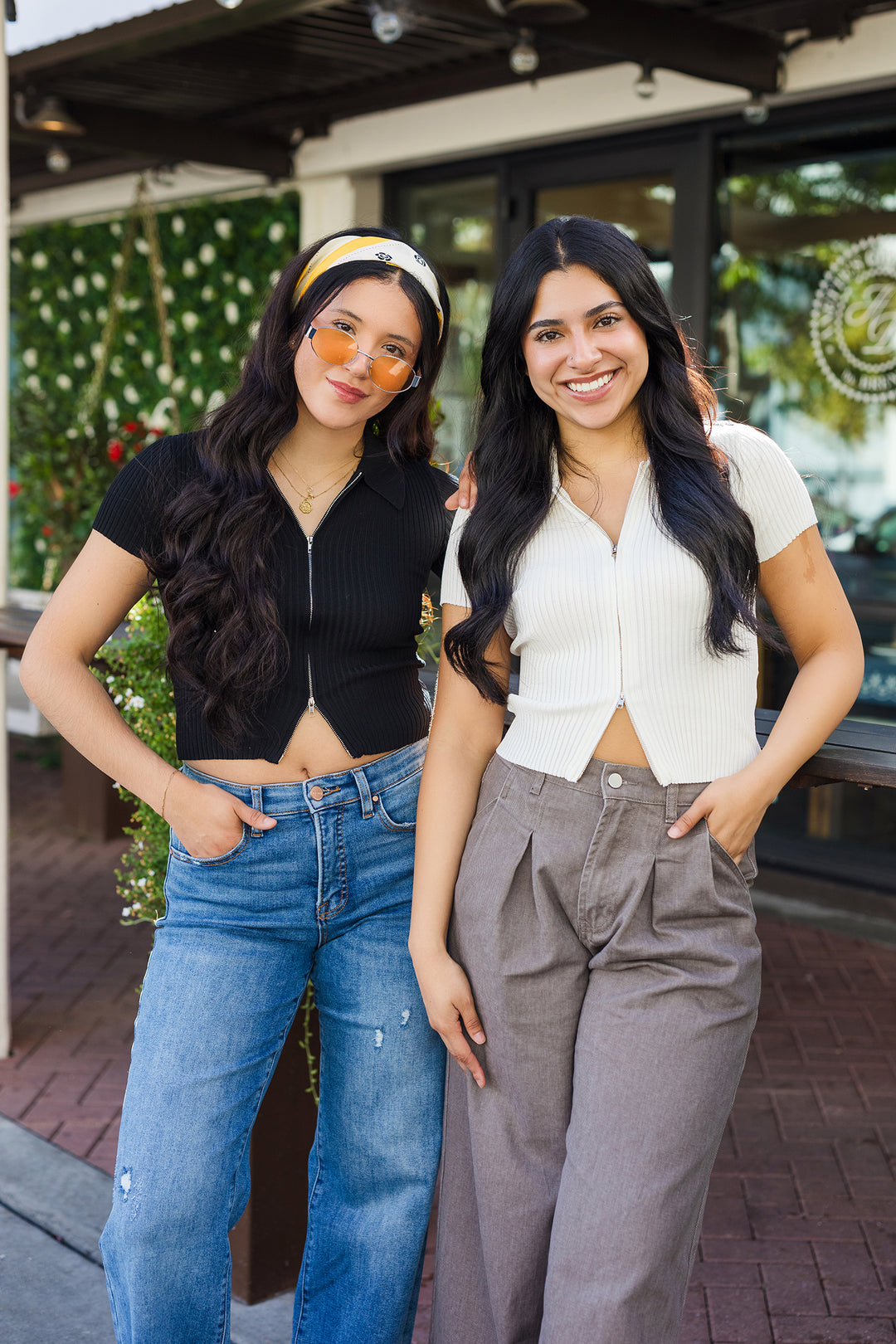 The Standing On Business Pleated Wide Leg Brown Jeans