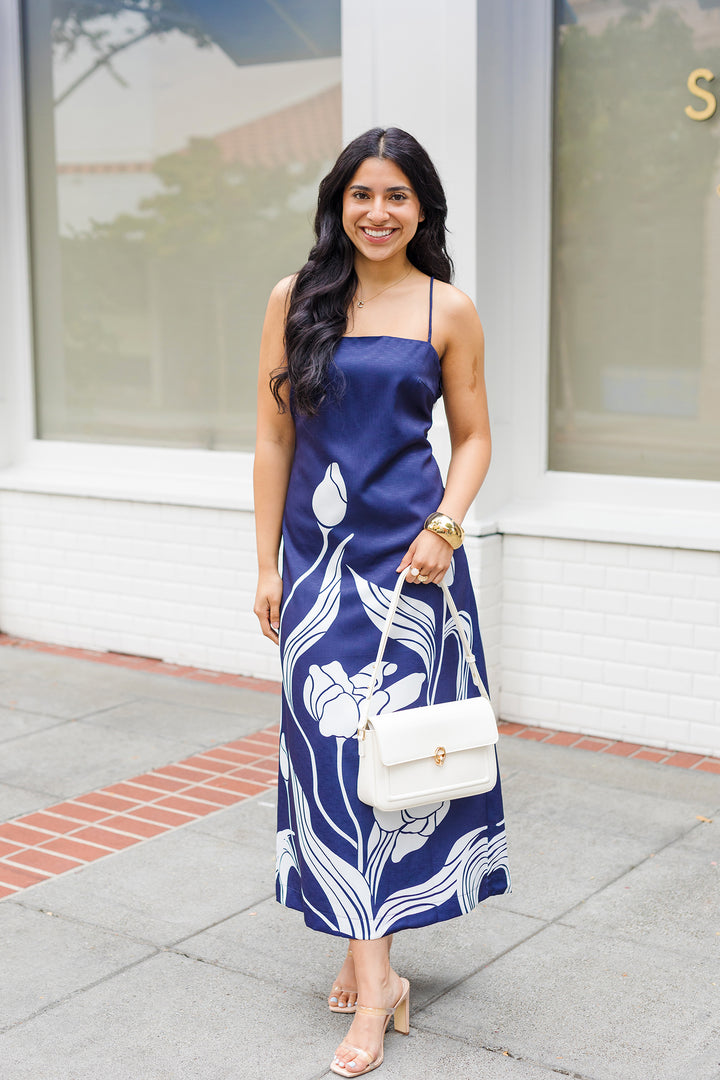 The Midnight In Monaco Navy Floral Maxi Dress