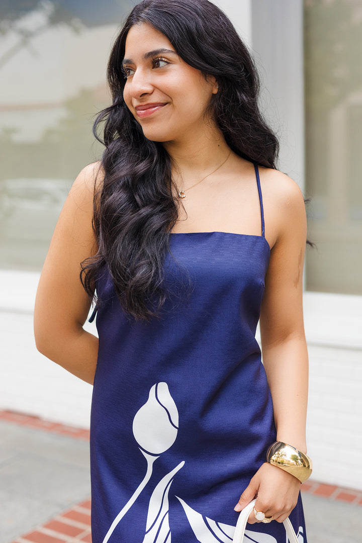 The Midnight In Monaco Navy Floral Maxi Dress
