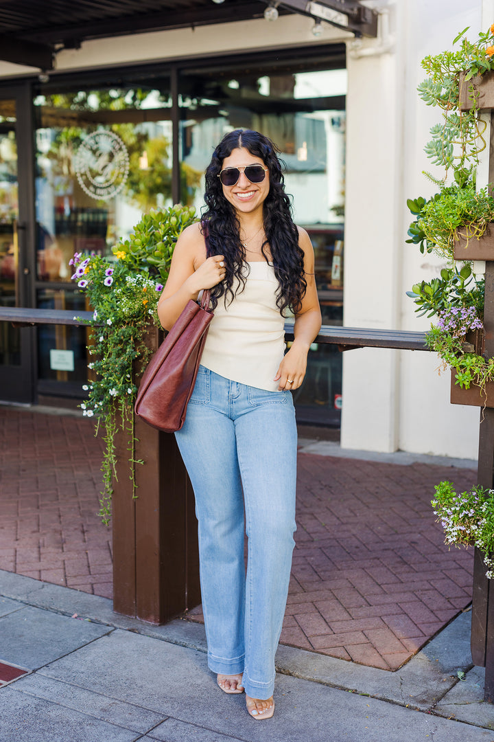 The Off-Center Stage Strapless Top
