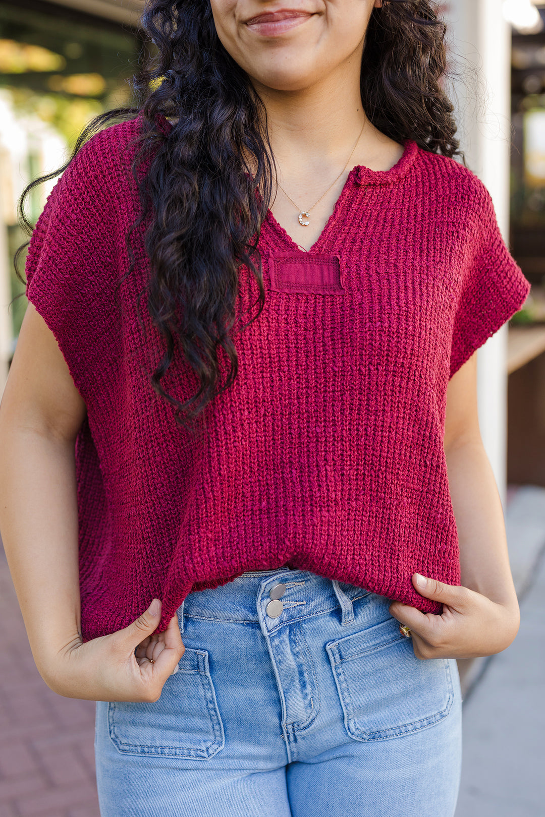 The Already In Love Knit Sweater Top
