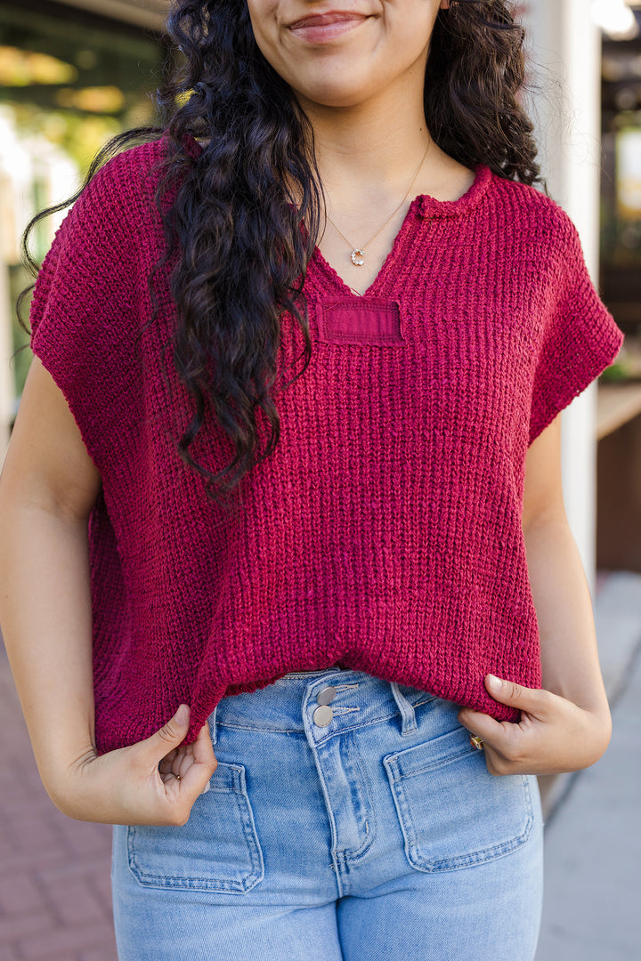 The Already In Love Knit Sweater Top