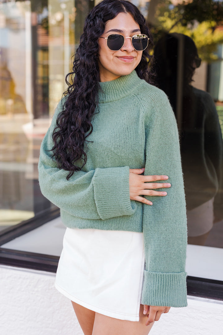 The Soft Launch Mock Neck Sweater