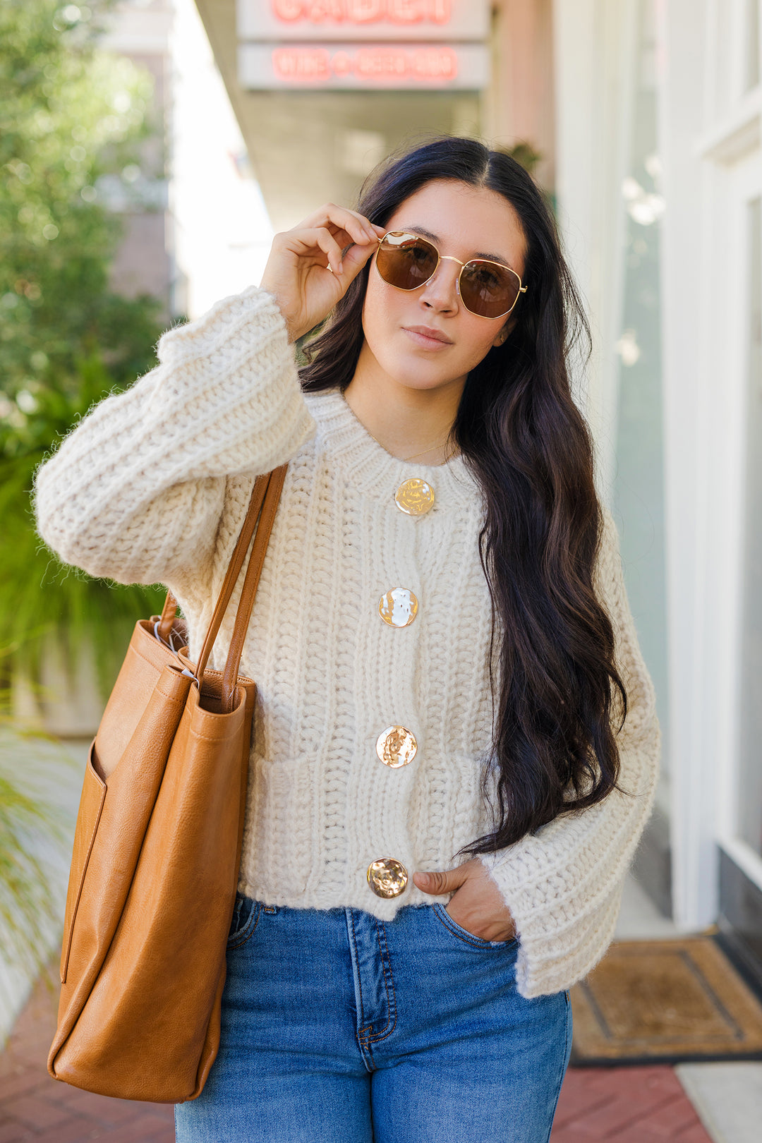 The Gold Standard Chunky Knit Cardigan